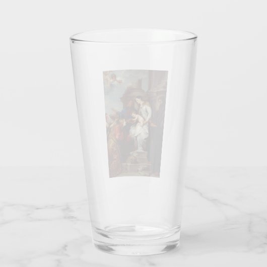 Kroning van Sint Rosalia door Anthony van Dyck Glas (Achterkant)