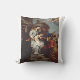 Kroning van Sint Rosalia door Anthony van Dyck Kussen