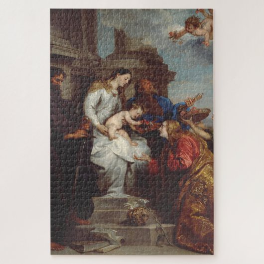 Kroning van Sint Rosalia door Anthony van Dyck Legpuzzel (Verticaal)