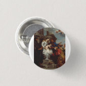 Kroning van Sint Rosalia door Anthony van Dyck Ronde Button 3,2 Cm (Voorkant /achterkant)