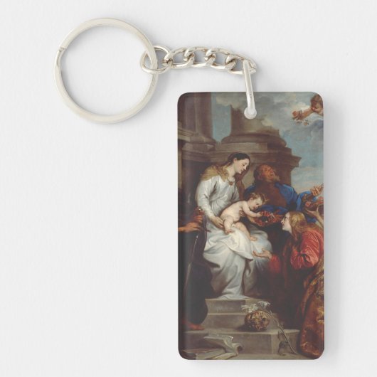 Kroning van Sint Rosalia door Anthony van Dyck Sleutelhanger (Voorkant)
