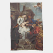 Kroning van Sint Rosalia door Anthony van Dyck Theedoek (Verticaal)