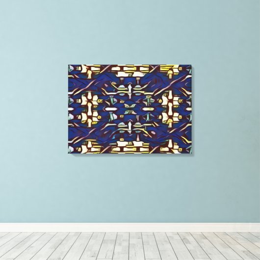 Kronkel en draad canvas afdruk (Insitu (Houten vloer))