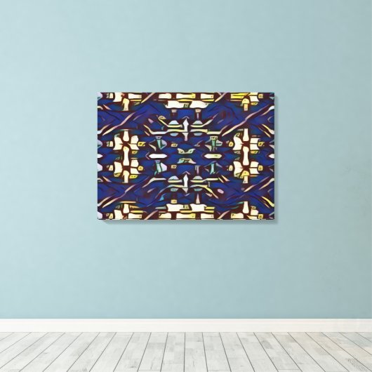 Kronkel en draad canvas afdruk (Insitu (Houten vloer))