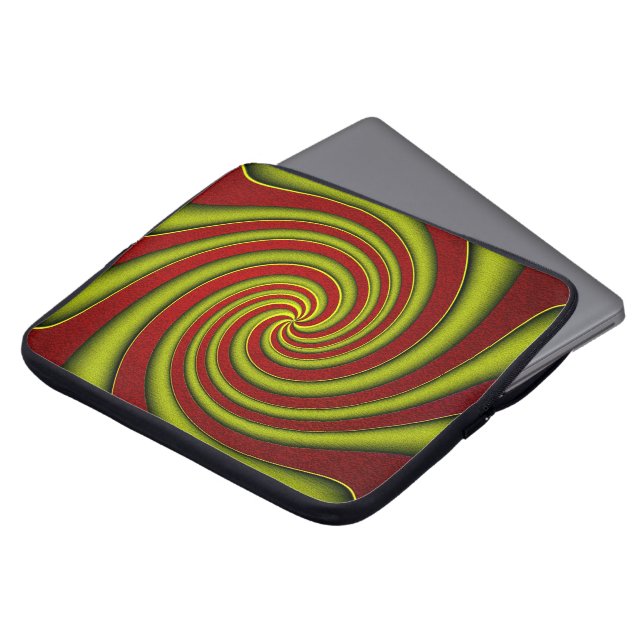 Kronkelend blad... laptop sleeve (Voorkant top)