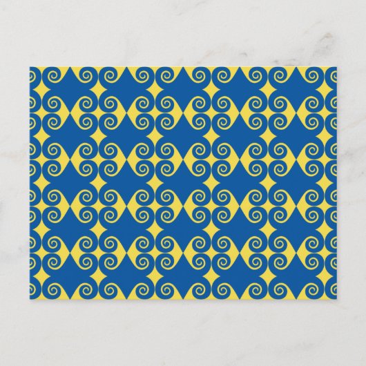 Kronkelend Diamantpatroon Briefkaart (Voorkant)