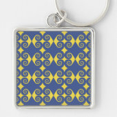 Kronkelend diamantpatroon sleutelhanger (Voorkant)