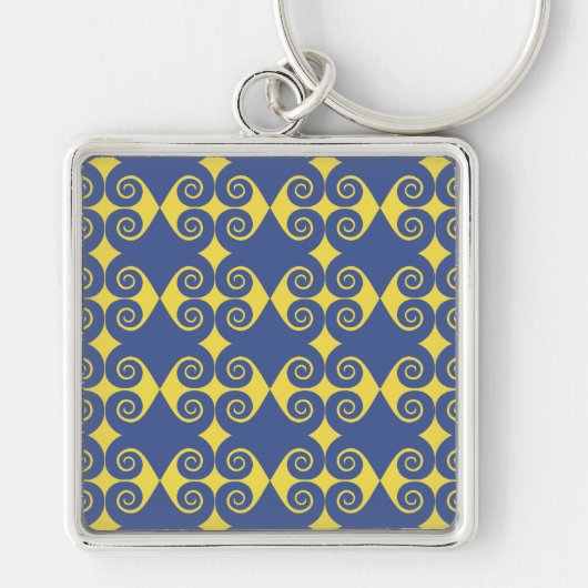 Kronkelend diamantpatroon sleutelhanger (Voorkant)