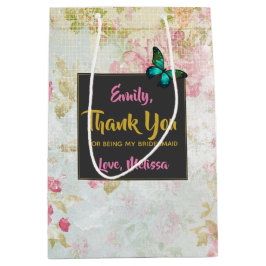 Kronkelend op  collage Bridesmaid Dank u Medium Cadeauzakje