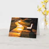 kronkelend pad naar de zonsondergang kaart (Gele Bloem)