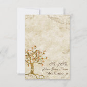 Kronkelende boomwortels verweerd perkament tafelnu kaart (Achterkant)