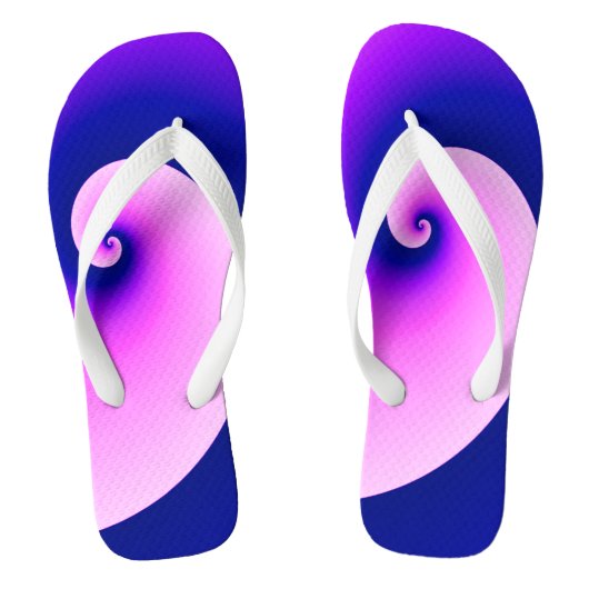 Kronkelende golven in paars teenslippers (Voetbed)
