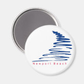 Kronkelende lijnen_Newport Beach magneet (Voorkant / Achterkant)
