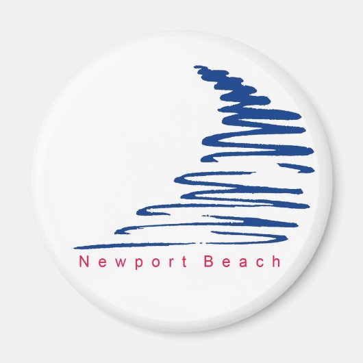 Kronkelende lijnen_Newport Beach magneet (Voorkant)