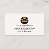 Kronkelende route taxi bestemmingen visitekaartje (Achterkant)