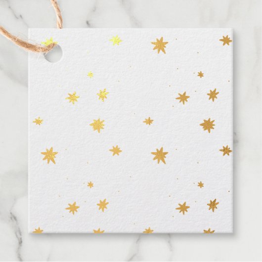 Kronkelende sterren met evergreen bedankjes labels (Voorkant)