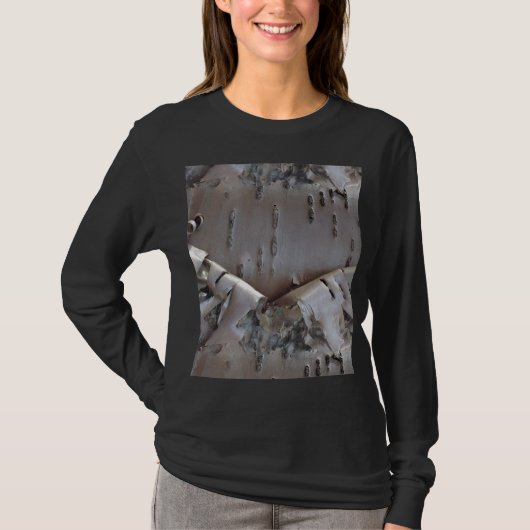 Kronkelig Berkenbast Boom Rustiek T-shirt (Voorkant)