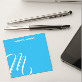 Kronkelig Monogram Kleurrijke Blauwe Aangepaste Na Post-it® Notes