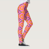 Kronkelig patroon met roze en gele broek leggings (Rechts)