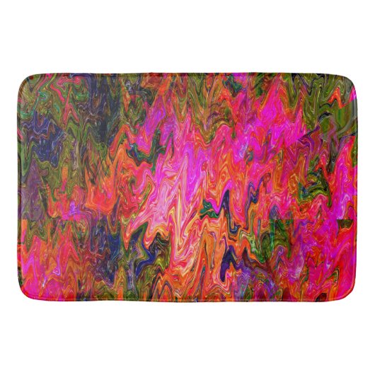 Kronkelig psychedelisch zwart licht leuk....... badmat (Voorkant)