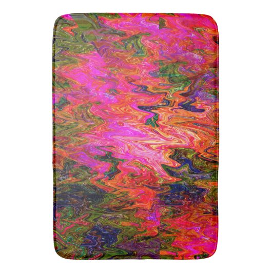 Kronkelig psychedelisch zwart licht leuk....... badmat (Voorkant Verticaal)