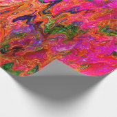 Kronkelig psychedelisch zwart licht leuk....... cadeaupapier (Hoek)