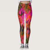 Kronkelig psychedelisch zwart licht leuk....... leggings (Voorkant)