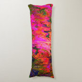 Kronkelig psychedelisch zwart licht leuk....... lichaamskussen (Voorkant Verticaal)