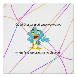 Kronkelig web perfect poster