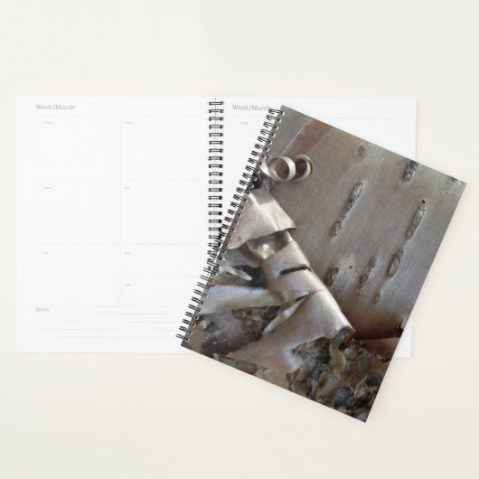 Kronkelige berkenbast boom rustiek planner (Display)