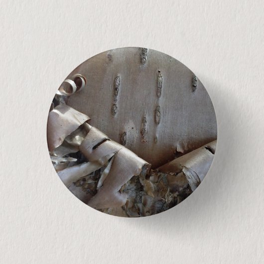 Kronkelige berkenbast boom rustiek ronde button 3,2 cm (Voorkant)