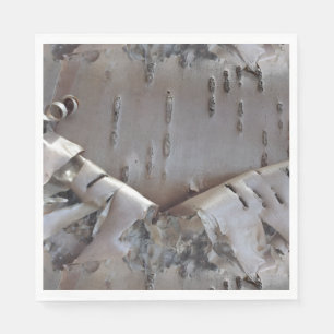 Kronkelige berkenbast boom rustiek servet