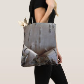Kronkelige berkenbast boom rustiek tote bag (Dichtbij)