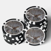 Kronkelige Berkenschors Boom Rustiek Poker Chips (Opstapeling)