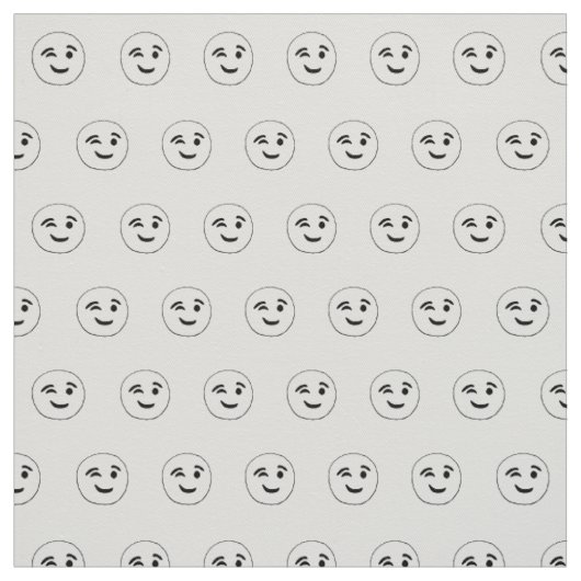 Kronkelige emoticon schetterende tekening stof (Swatch)