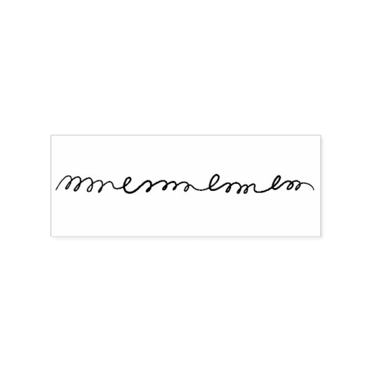 Kronkelige lijn nr. 1 rubberstempel (Afrduk)