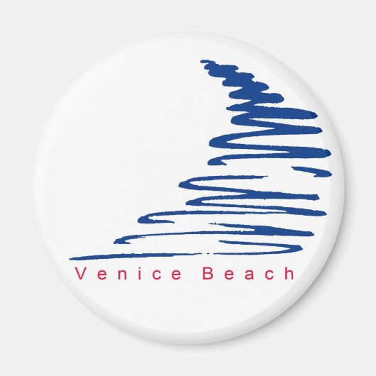 Kronkelige lijnen_Venice Beach magneet (Voorkant)