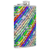 Kronkelige Lussen naadloos patroon 07 + uw backgr. Heupfles (Rechts)