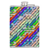 Kronkelige Lussen naadloos patroon 07 + uw backgr. Heupfles (Achterkant)