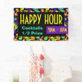 Kronkelige Lussen naadloos patroon 09 + uw backgr. Spandoek (Insitu)