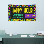 Kronkelige Lussen naadloos patroon 09 + uw backgr. Spandoek (Beurs)