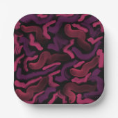 Kronkelige Pinkies Abstract Patroon Papieren Bordje (Voorkant)