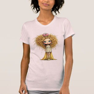 Kronkelige Prinses Pop Schattig Sprookje Kunst T-shirt