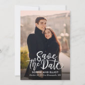 Kronkelige Script Weddenschap Save the Date Card (Voorkant)