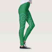 Kronkelige Shamrock St. Patrick's Groene Leggings (Rechts)