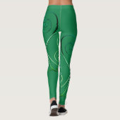 Kronkelige Shamrock St. Patrick's Groene Leggings (Achterkant)