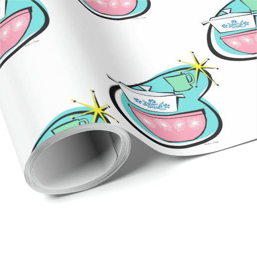 Kronkelpapier voor atoomontwerpen cadeaupapier (Rol Hoek)