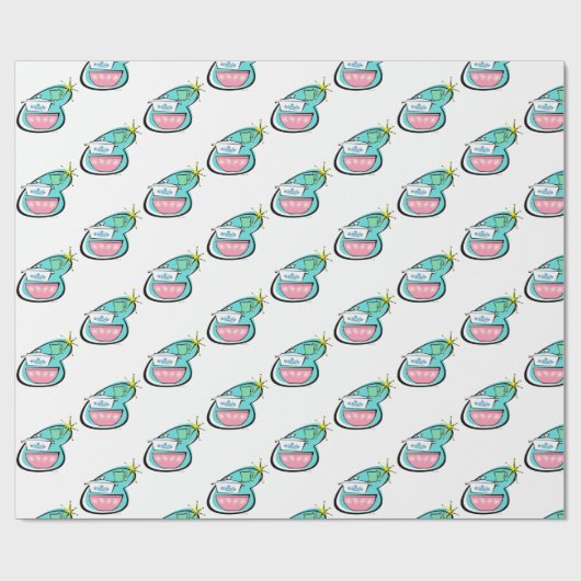 Kronkelpapier voor atoomontwerpen cadeaupapier (Vlak)