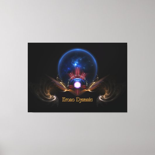 Krono Dynamic Fantasy Fractal Art van Xzendor7 Canvas Afdruk (Voorkant)