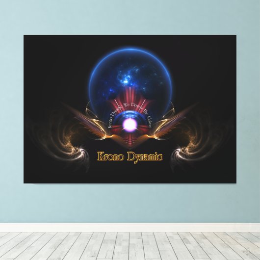 Krono Dynamic Fantasy Fractal Art van Xzendor7 Canvas Afdruk (Insitu (Houten vloer))